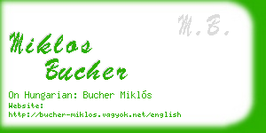 miklos bucher business card