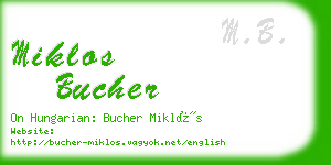 miklos bucher business card